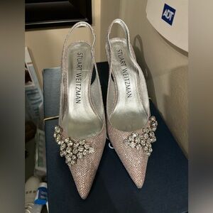 Pink Stuart Weitzman Crystal Fleur 85 Pumps - Never been worn!